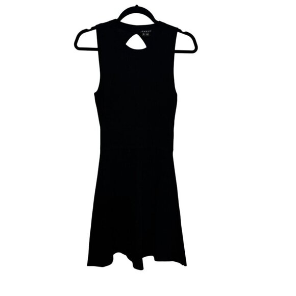 Theory Maysen Prosecco Black Sleeveless Cut Out Back Fit and Flare Dress - Picture 4 of 14